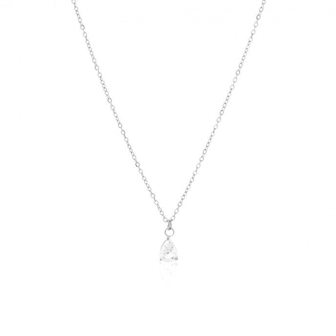 STEEL NECKLACE WITH DROP