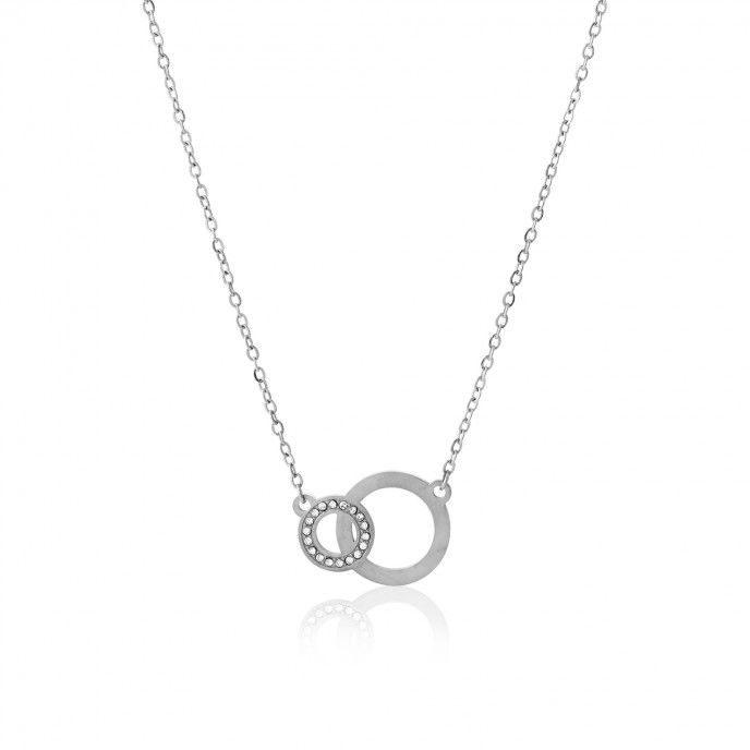STEEL NECKLACE WITH CIRCLES