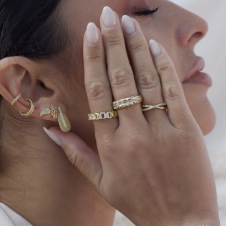 SILVER RING WITH ZIRCON