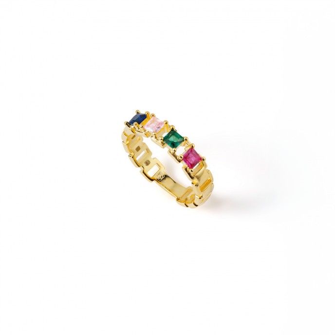 SILVER RING WITH ZIRCON