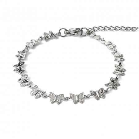 PULSEIRA AÇO BORBOLETAS PULSEIRA AÇO BORBOLETAS