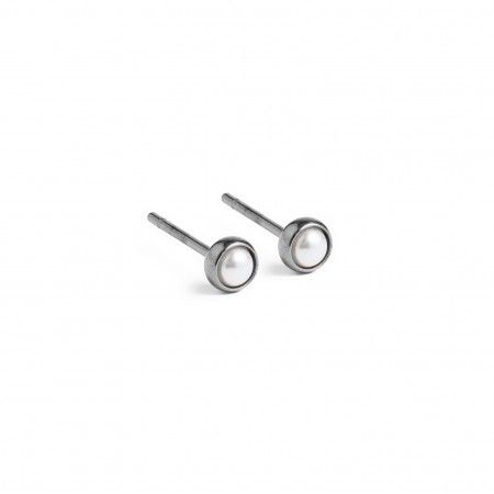 PENDIENTES DE ACERO MINI PERLA