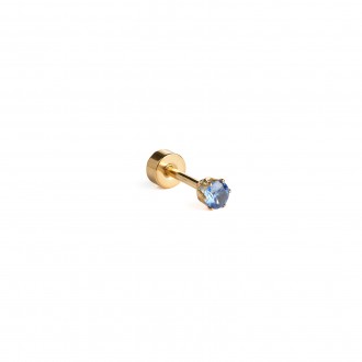 STEEL PIERCING WITH 3MM ZIRCON