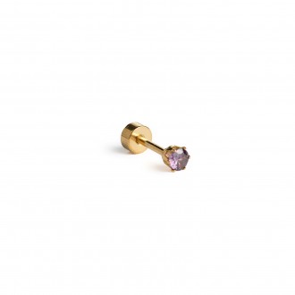 BRINCO ROSCA AÇO ZIRCÃO 3MM BRINCO ROSCA AÇO ZIRCÃO 3MM