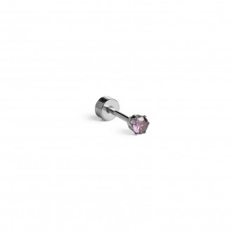 STEEL PIERCING WITH 3MM ZIRCON