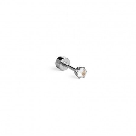 STEEL PIERCING WITH 3MM ZIRCON