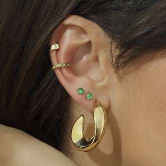 PENDIENTES DE ACERO ZIRCONIO 3MM