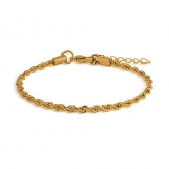 STEEL BRACELET TWISTED SHAPED 