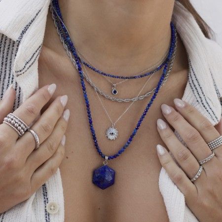 SILVER NECKLACE WITH ZIRCON SILVER NECKLACE WITH ZIRCON