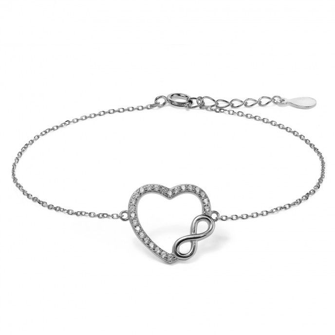 SILVER BRACELET WITH HEART