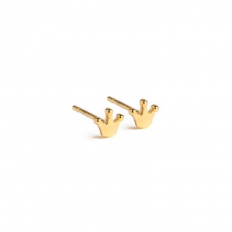 PENDIENTES DE ACERO CORONA