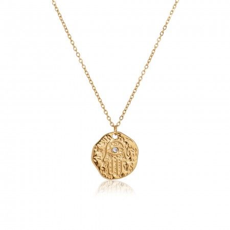 COLLAR DE ACERO MANO DE FTIMA