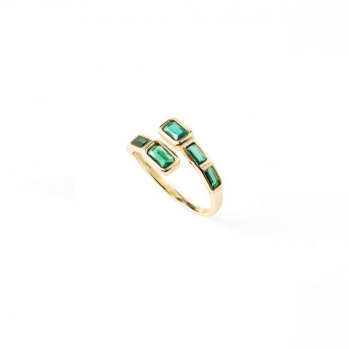 SILVER RING WITH ZIRCONS