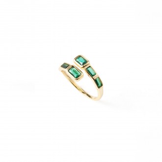 SILVER RING WITH ZIRCONS