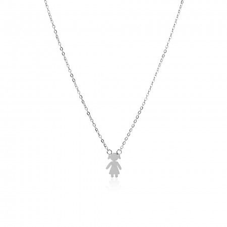 STEEL NECKLACE WITH FAMILY PENDANT STEEL NECKLACE WITH FAMILY PENDANT