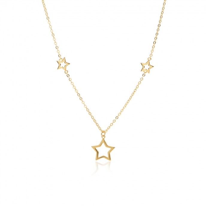 SILVER NECKLACE WITH STARS