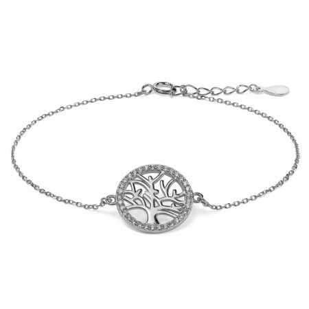 SILVER BRACELET WITH TREE OF LIFE