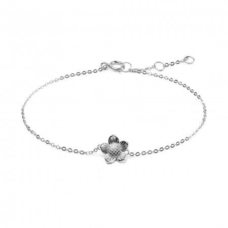 SILVER BRACELET WITH FLOWER