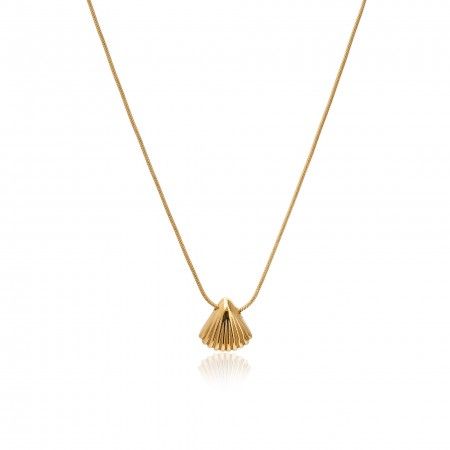 COLLAR DE ACERO SNAKE CON CONCHA