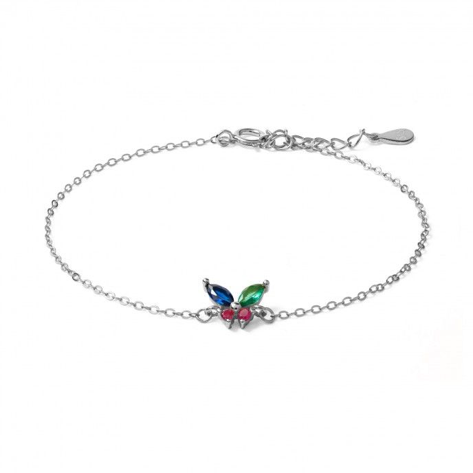 SILVER BRACELET WITH BUTTERFLY