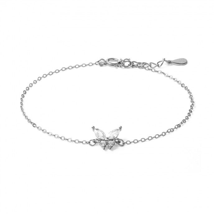 SILVER BRACELET WITH BUTTERFLY