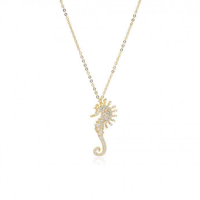 SILVER NECKLACE WITH SEAHORSE PENDANT