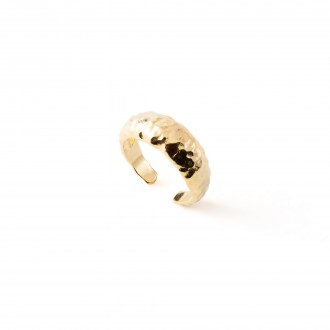 HAMMERED PLATE SILVER RING