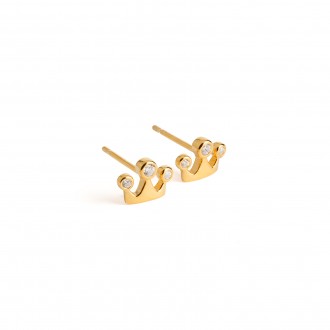 SILVER CROWN EARRINGS