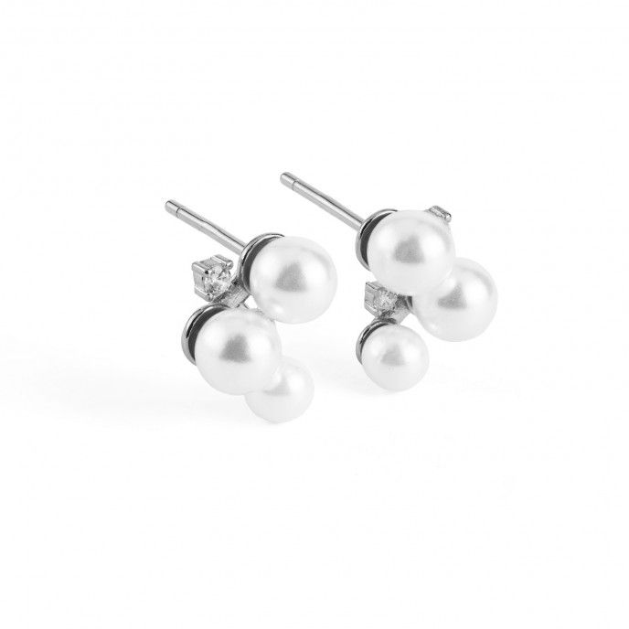 SILVER EARRINGS WITH PEARLS