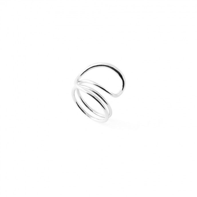 DOUBLE EFFECT SILVER RING