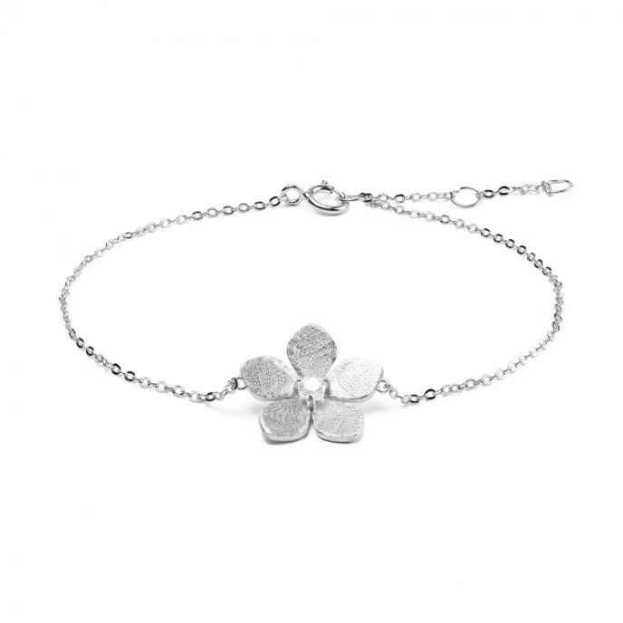 SILVER BRACELET WITH FLOWER