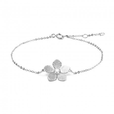 SILVER BRACELET WITH FLOWER