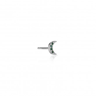 MOON SILVER EARRING