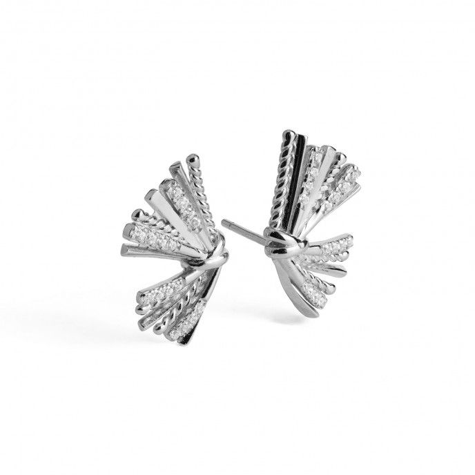 SILVER TIE EARRINGS