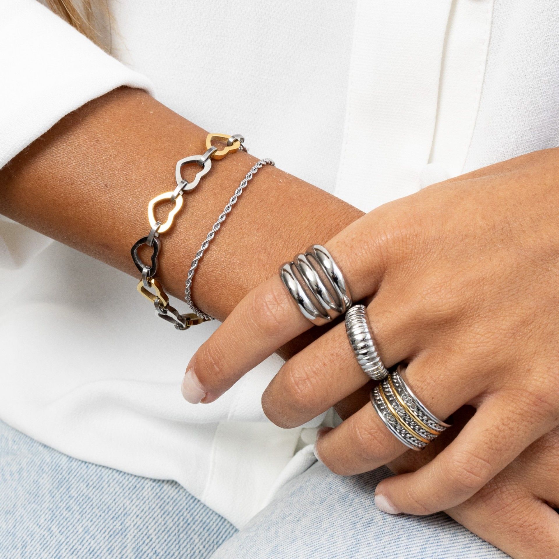 PULSEIRA AÇO CORAÇÕES