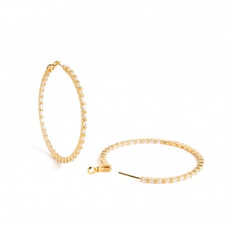 SILVER SHINY HOOPS