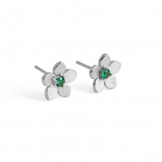 SILVER FLOWER EARRINGS