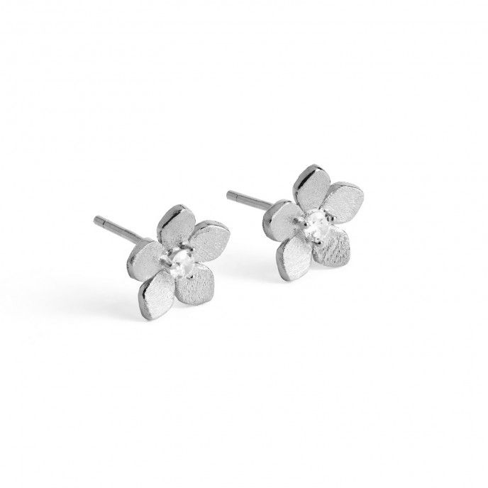 SILVER FLOWER EARRINGS