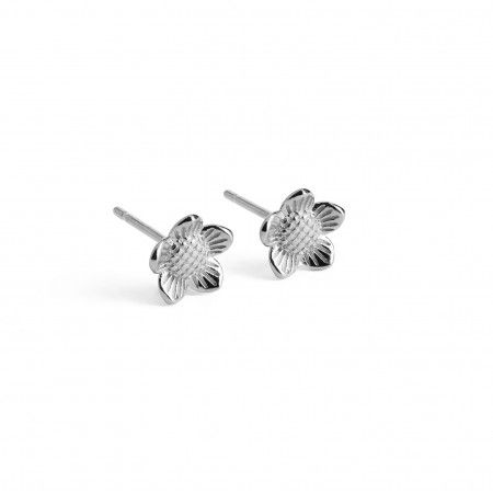 SILVER FLOWER EARRINGS