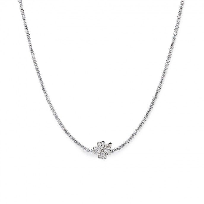 CLOVER SILVER NECKLACE