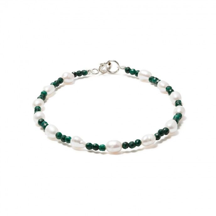 PULSERA DE PIEDRAS Y PERLAS