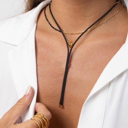 BLACK STEEL NECKLACE