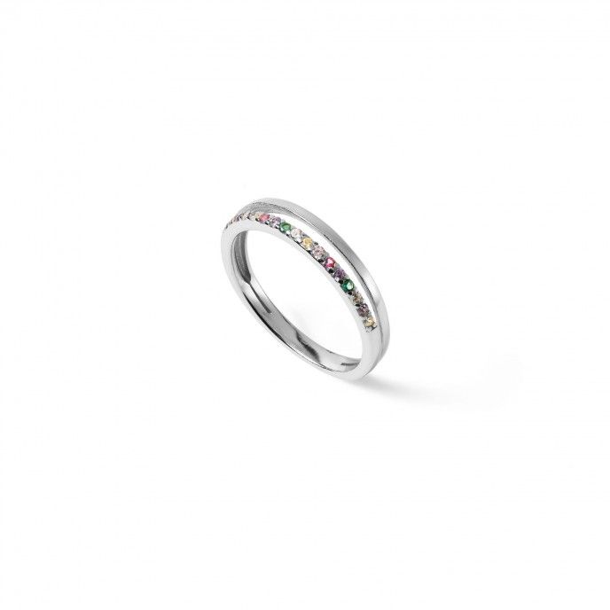 DOUBLE EFFECT SILVER RING