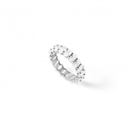 SILVER RING WITH ZIRCONS