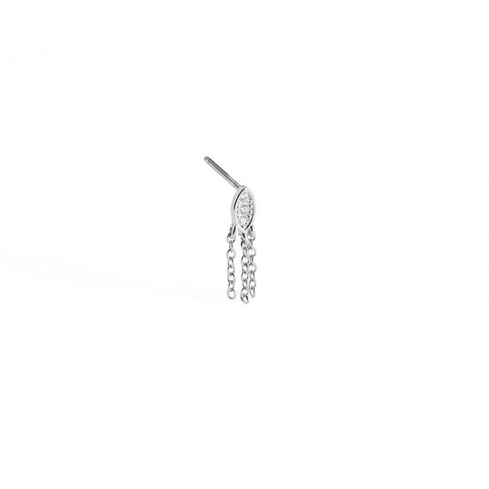 SILVER EARRING WITH CHAIN