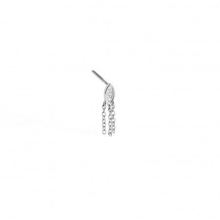 SILVER EARRING WITH CHAIN