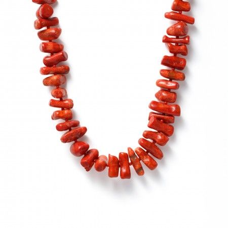 CORAL SILVER NECKLACE