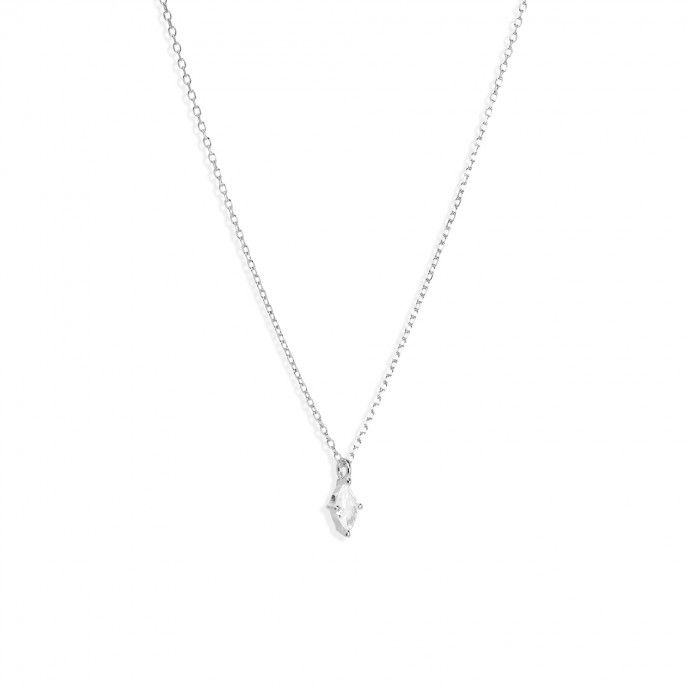 SILVER NECKLACE WITH ZIRCON