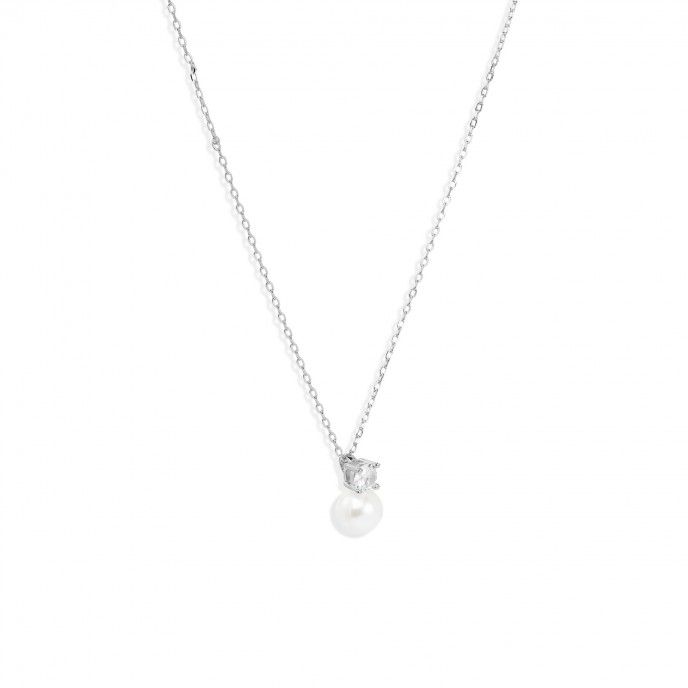 SILVER NECKLACE WITH PEARL