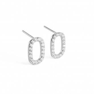 OVAL SILVER EARRINGS